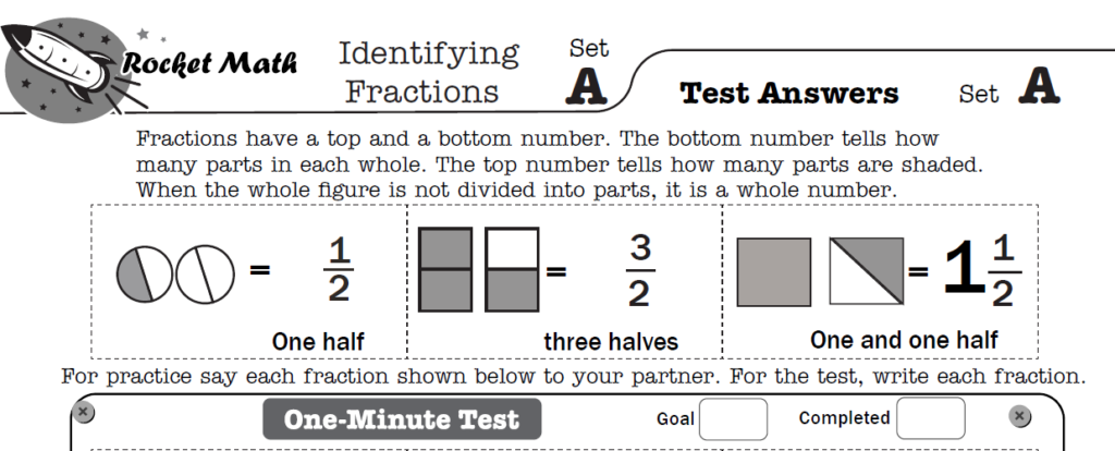 Identifying Fractions Worksheet